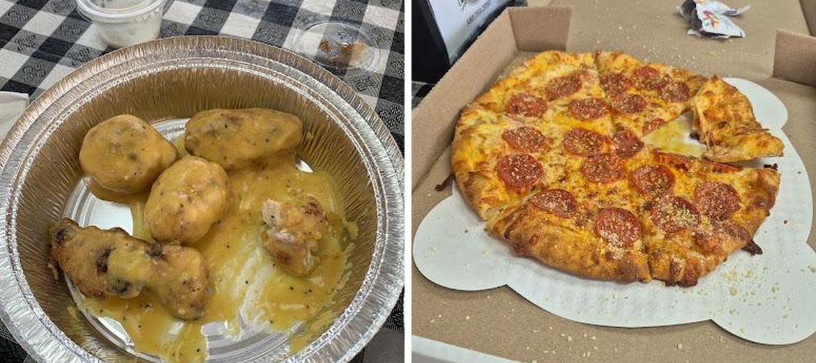 TeeJay's Pizza Menu